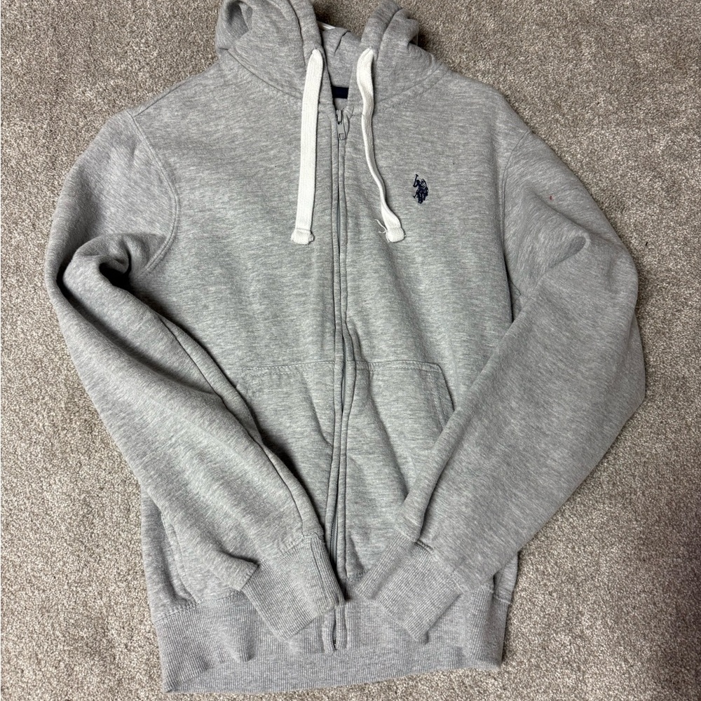 U.S. Polo Assn. Gray Zip Up Jacket with Classic Design